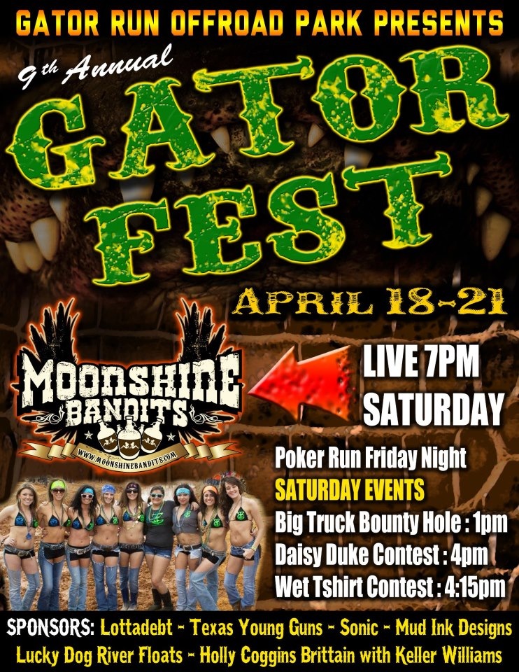 Annual Gator Fest at Gator Run Park! April 18th 21st!